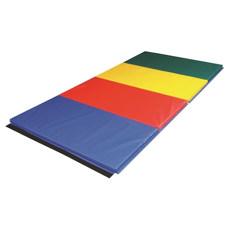 Cando International Accordion Mat - 1.38 In. Pe Foam With Cover, Rainbow Colors - 6 X 12 Ft. 38-0084